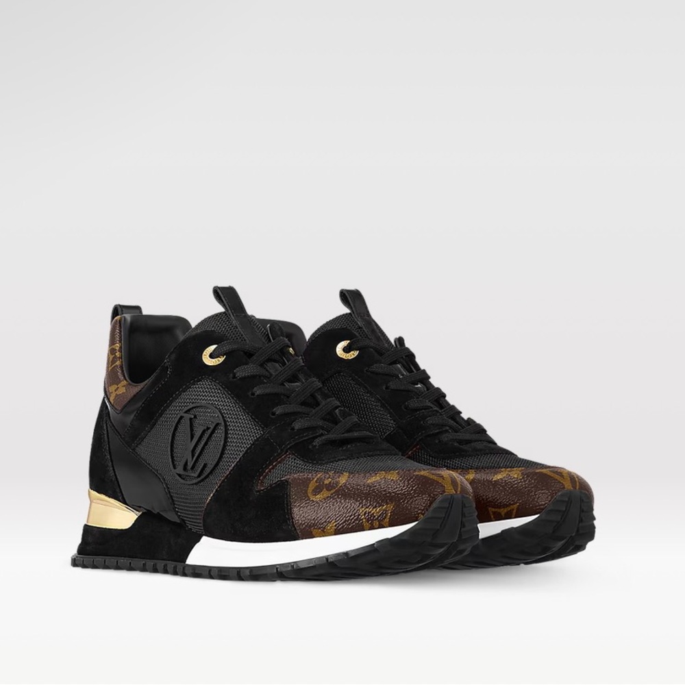 Louis Vuitton Black and Gold Womens Shoes